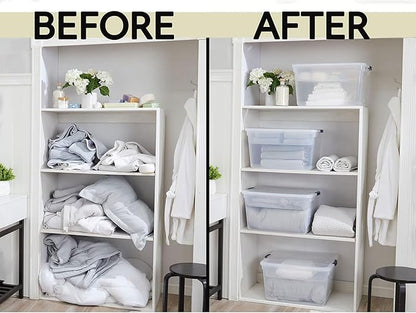 Rubbermaid Cleverstore 74 Qt Clear Storage Bins - Image 8