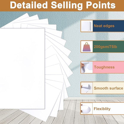 Silunkia 40 Sheets White Cardstock 8.5 x 11 Printer Paper, 75lb White Paper - Image 3