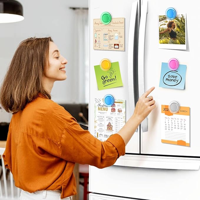 VNDUEEY 45 Pcs Whiteboard Magnets, Round Fridge Magnets Refrigerator Magnet - Image 3