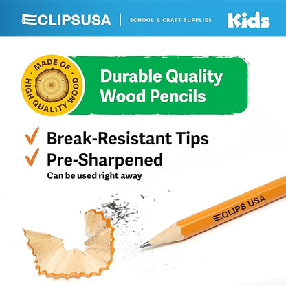 E-CLIPS USA Pencils Bulk Pencils #2 Number 2 pencil Pre-Sharpened Pencil Bulk - Image 5