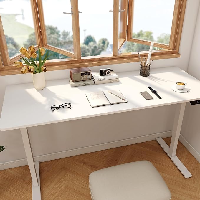 FLEXISPOT 63x28 Inch Large Dual Motor Electric Standing Desk, Home Office Desk - Image 2