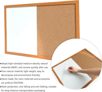 Combination Writeboard 24"x 18" Magnetic Whiteboard & Cork Board Dry Erase - Image 4