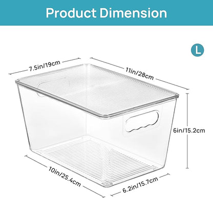 Vtopmart 4 Pack Clear Stackable Storage Bins - Image 2