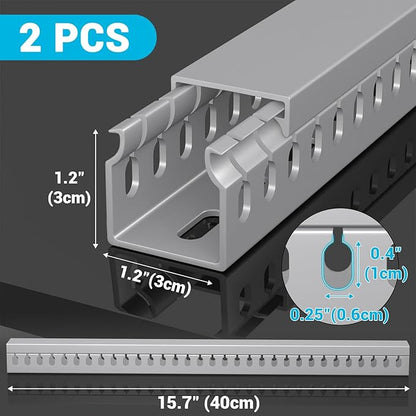 Open Slot Wire Duct Kit, 31.4" Server Rack Cable Management, Cable Management - Image 2