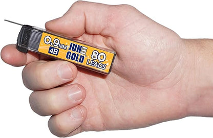 June Gold 320 Pieces, 0.9 mm 4B Lead Refills, 80 Pieces Per Dispenser, Bold - Image 2
