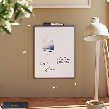 U Brands Contempo Magnetic Dry Erase Board White Board, Includes Magnet and - Image 2