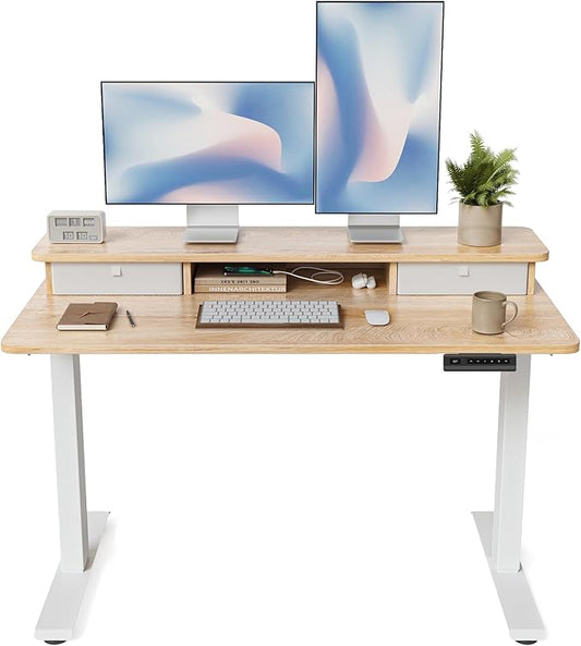 FEZIBO 48 x 24 Inch Height Adjustable Electric Standing Desk by FEZIBO