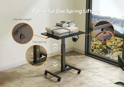 YDN Mobile Mobile Standing Desk, Adjustable Height Portable Laptop Desk - Image 4