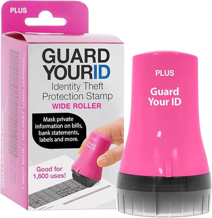 Guard Your ID Wide Advanced Roller 2.0 Identity Theft Prevention Security Stamp by Plus