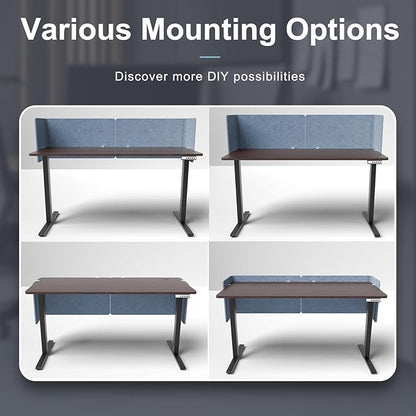 ERGO COLLECT Desk Privacy Panel, 2-in-1 Adjustable Acoustic Desktop Partition - Image 8
