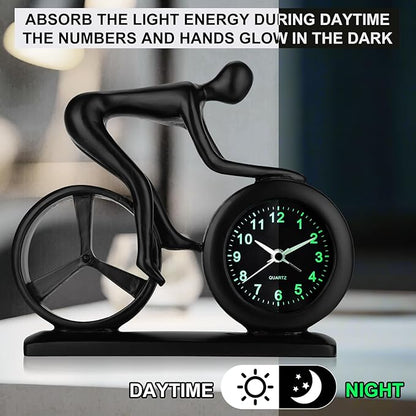 CIGERA Racing Bicycle Desk Alarm Clock Battery Operated, Glow-in-The-Dark Dial - Image 2