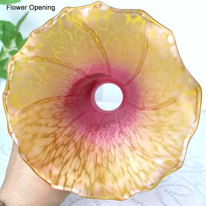 Bieye LS69 Lily Flower Blown Glass Lampshade - Image 4