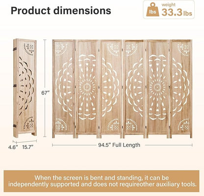 66.9Inch Wooden Room Partition - Image 6