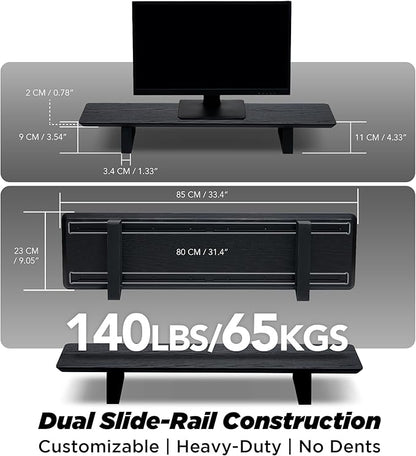 ULTRARM Moodular Wooden Monitor Stand 33.4” Desk Organizer - Image 4