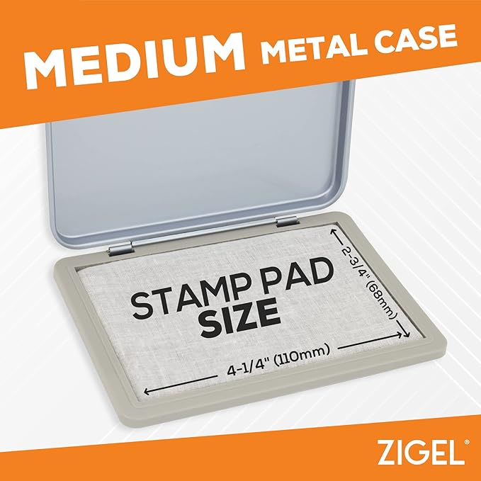 2 Pack Metal Case Stamp Pad Medium Size - Image 5