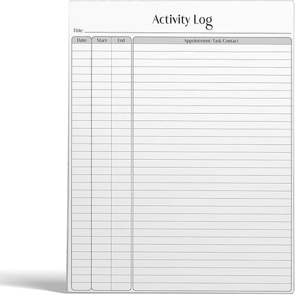 Better Office Products Activity Log Notepad, 8.5" x 11", Planning Note Pad by BetterOfficeProducts
