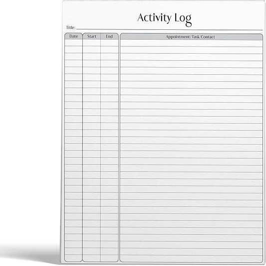 Better Office Products Activity Log Notepad, 8.5" x 11", Planning Note Pad by BetterOfficeProducts