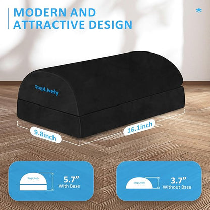 StepLively Foot Rest for Under Desk at Work, Comfortable Foot Stool - Image 4
