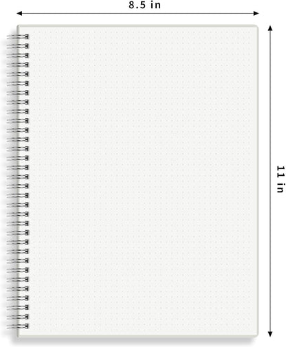 HULYTRAAT Large Dot Grid Spiral Notebook, 8.5" x 11", Premium 100gsm Ivory - Image 2