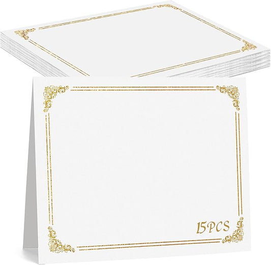 gisgfim 15Pcs Certificate Holders Diploma Covers Single Sided Gold Foil Border by gisgfim