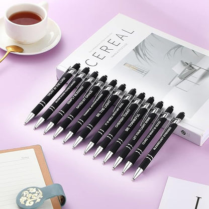 Zonon 12 Pcs Inspirational Pens Bulk Funny Ballpoint Pen - Image 7