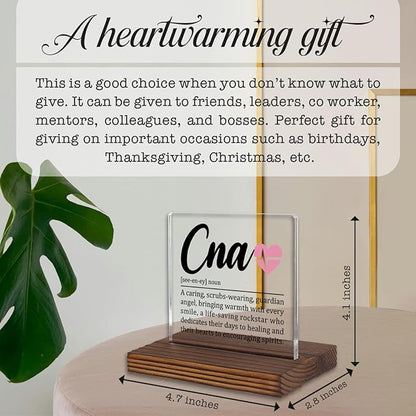 CNA Appreciation Gift Desk Sign, Thank You Plaque - Image 4