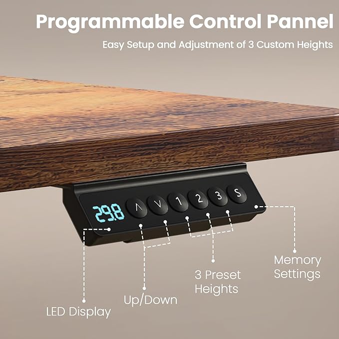 Kingant 63 x 30 Inch Electric Standing Desk - Image 6