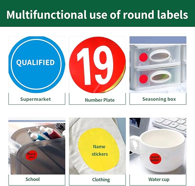 Gemsroyal 2.5 Inch Round Labels Printable, Matte White Circle Printable Stickers - Image 6