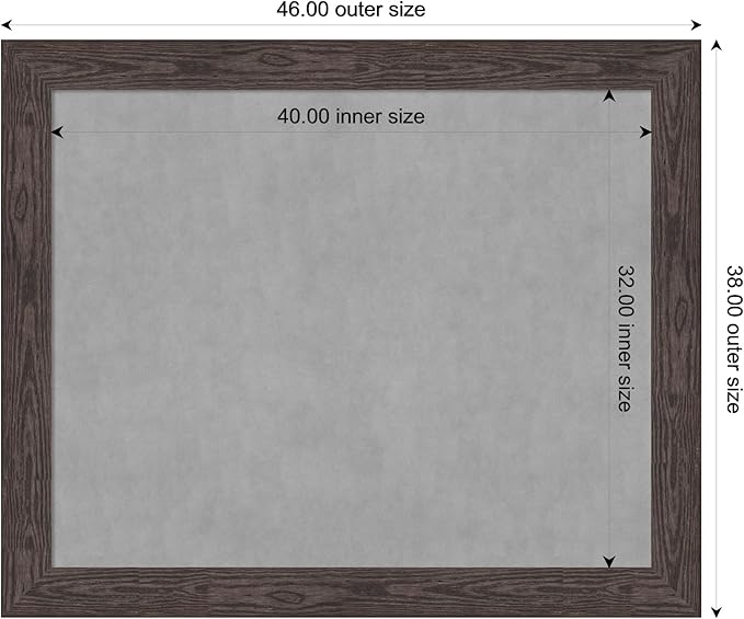 Amanti Art Black Framed Magnetic Board 38x46 X-Large Vision Board - Image 4