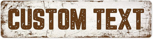 Custom Sign, Custom Street Sign, 11 Font Colors, 13 Font Styles, 4 Hole Options by MySignCenter