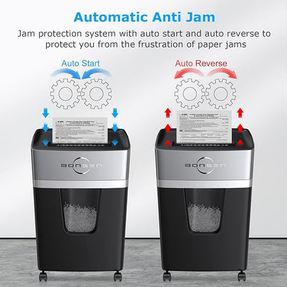 BONSEN 12-Sheet Micro Cut Paper Shredder - Image 6