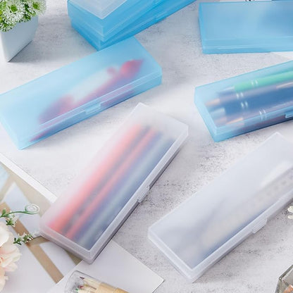 Fainne 24 Pcs Plastic Pencil Case Bulk Pencil Boxes Plastic Stationery Case - Image 4