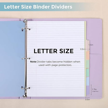 SKYDUE Durable Plastic 8-Tab Dividers, Big Tab Dividers - Image 8
