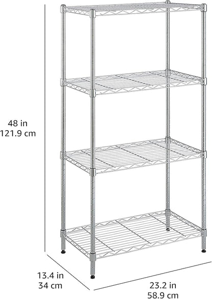 Amazon Basics 4-Shelf Adjustable, Storage Shelving Unit, Steel Organizer Wire - Image 9