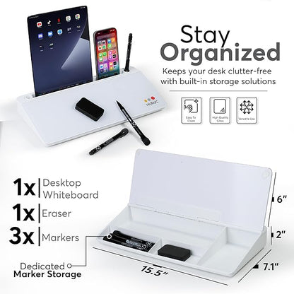 HURUC Small Glass Desktop Whiteboard - Image 7