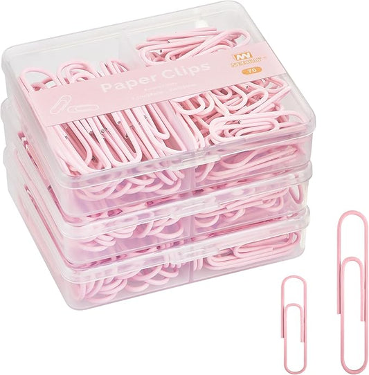 NEEWAY Colorful Paper Clips Assorted Sizes, Small and Large Paperclips by NEEWAY