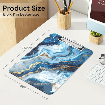 Luminzo Plastic Cute Clipboard Low-Profile Metal Clip, A4 Letter Size 9 x 12.5 - Image 2