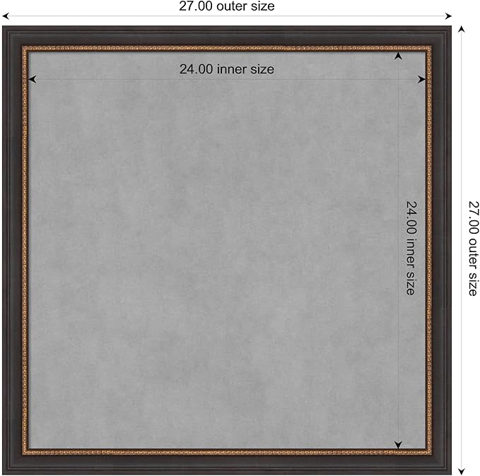 Amanti Art Black Framed Magnetic Board 27x27 Medium Vision Board - Image 4