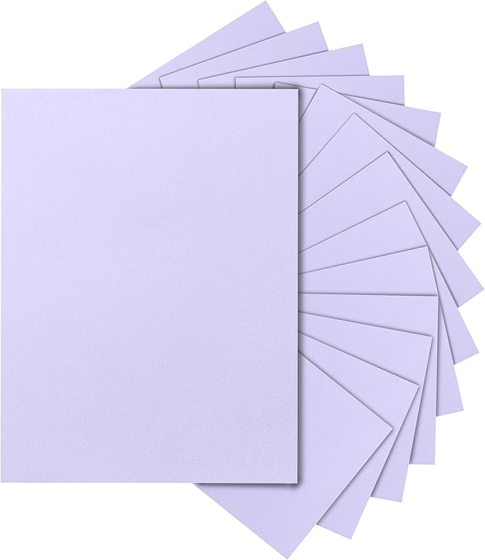Silunkia 100 Sheets Purple Cardstock 8.5 x 11 Certificates Paper, 200gsm/75lb by Silunkia