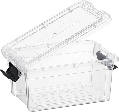 Superio Storage Bins with Lids- 4 Pack, 1.85 Qt Clear Boxes - Image 5