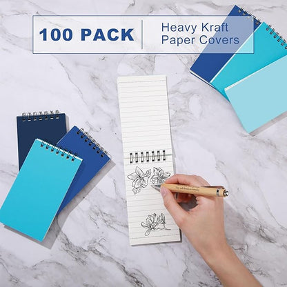 Tenceur 8 Pcs Pocket Notebook Bulk Small 3x5 Inch Spiral Notepads Mini Top - Image 3