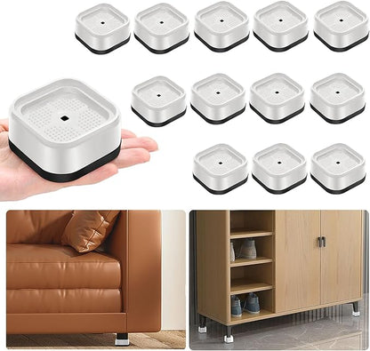 shouwuhho 12 Pack Furniture Risers Adjustable Bed Risers Heavy Duty Lifts by EnjoyLifeEnjoyHappiness