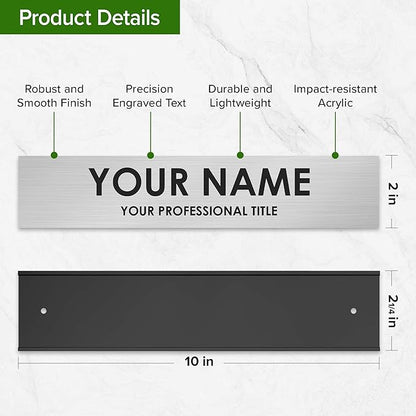 Name Plate for Desk, Personalized Plate, Custom Door Name Plate for Office Doors - Image 5