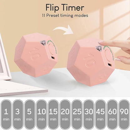 Mini 12 Sided Cube Timer, 11 Preset Times Pomodoro Timer - Image 4
