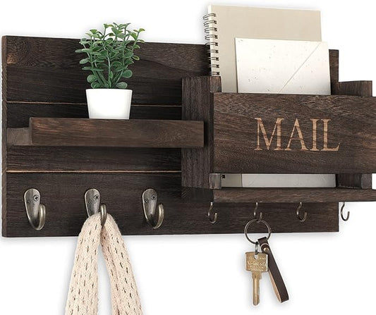 Lwenki Mail Organizer for Wall Mount – Key Holder by Lwenki