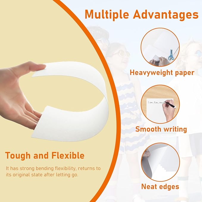 Guakicae 150 Sheets White Cardstock 5 x 7 Certificate Paper, 300gsm/110lb - Image 3