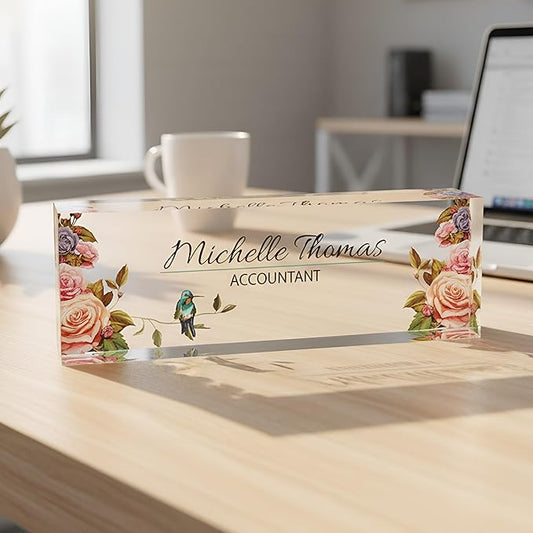 Desk Name Plate Personalized by Artblox