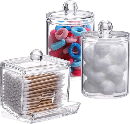 Tbestmax Plastic Qtips Holder Bathroom Container, 10/7 OZ Cotton Ball/Swabs by Tbestmax