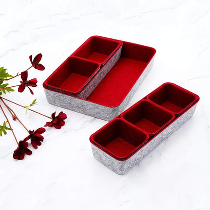 Welaxy Desk Drawer organizers tray Felt storage bins office Sleek Minimalist - Image 3