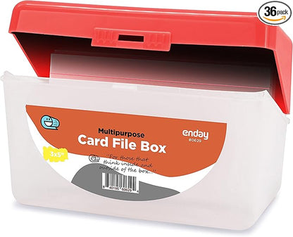 Enday Index Card Holder Red, 3x5 Note Flash Card Organizer Case, Index Card by ENDAY